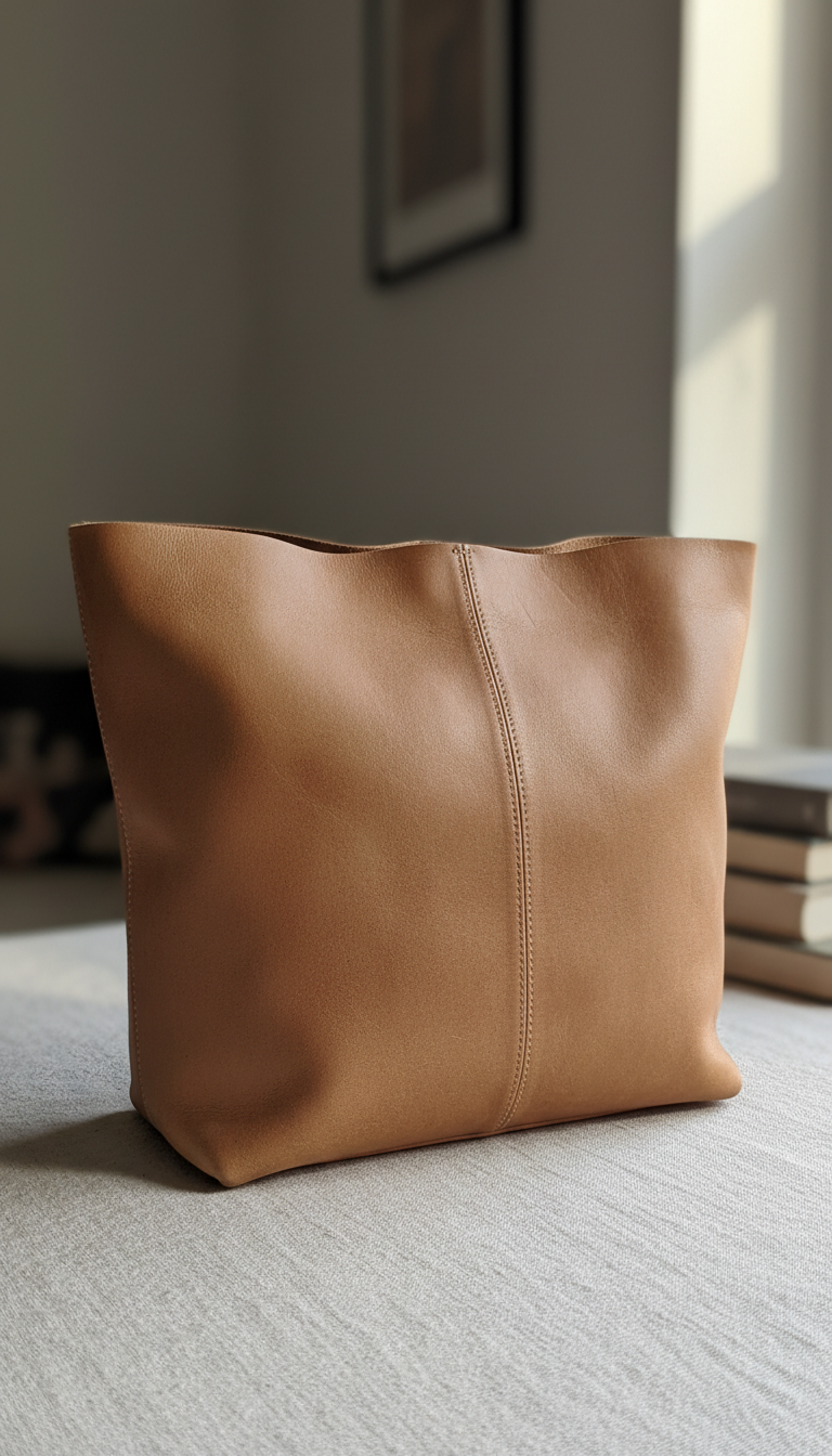 Dune Leather Shoulder Tote